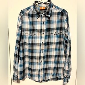 Merrell Plaid Flannel Long Sleeve Button Down Men's Size L